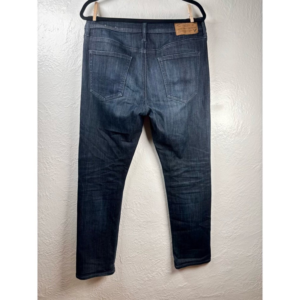 American Eagle Slim Jeans Mens 33x30 Dark Wash Extreme Flex Denim Hipster Casual - Picture 2 of 11
